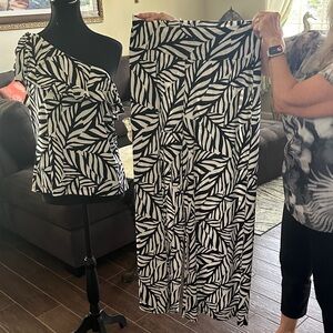 Clara Sun Woo Black and White Wide Leg Jumpsuit